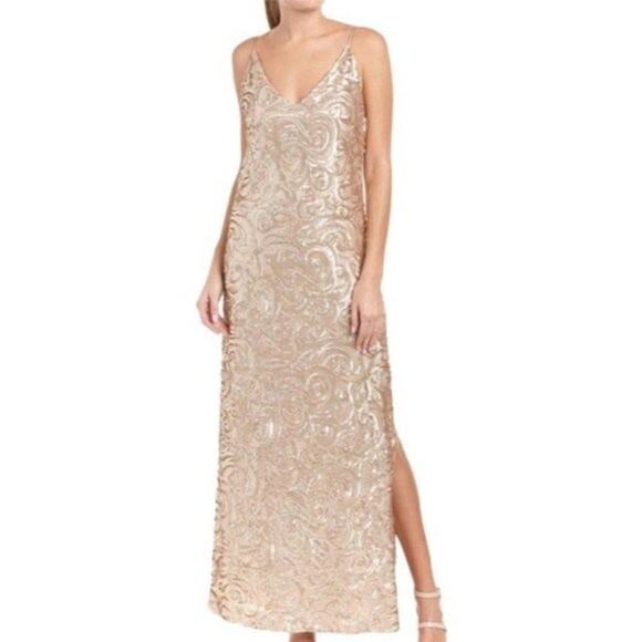 anine bing gold dress Anine Bing Mae Dress in Butter Yellow main image 0